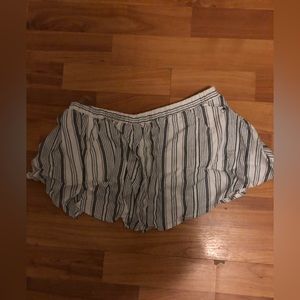 Grey and white flowy tube top